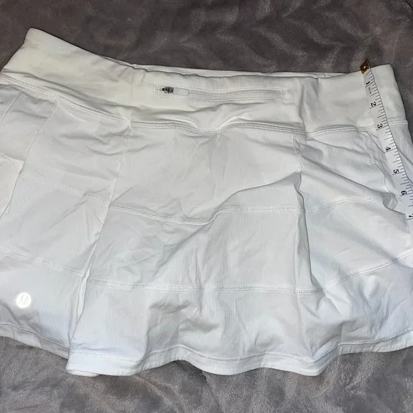 Lululemon Pace Rival Skirt White Size 10 Regular Length - Picture 2 of 6